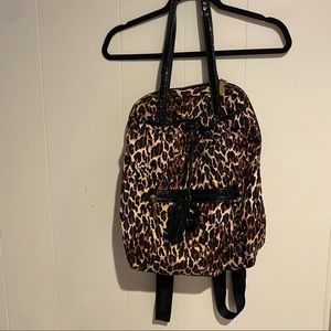 Betsey Johnson leopard print backpack